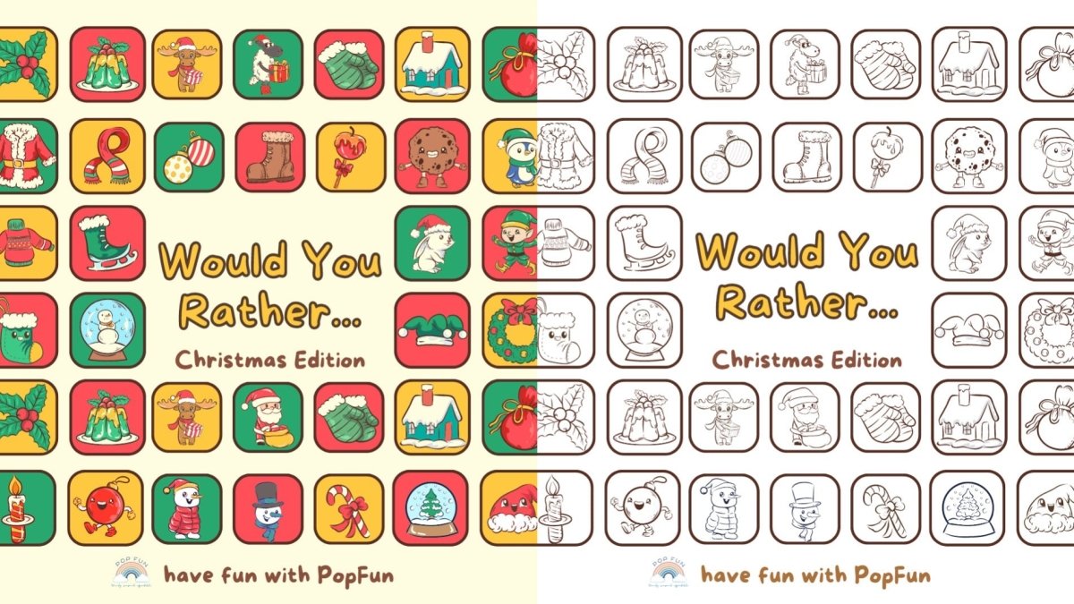 Fun and Free Christmas Coloring Activities for Kids: Would you rather... - PopFun