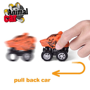 12PCS Easter Eggs Pre-Filled with Pull Back Mini Animal Cars Vehicle Toys - PopFun