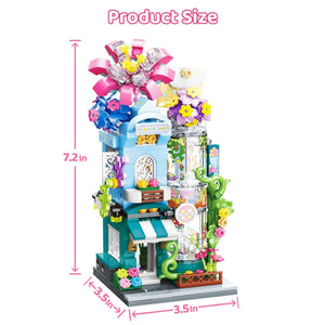 356PCS Flower House Creative City Street View Building Blocks - PopFun
