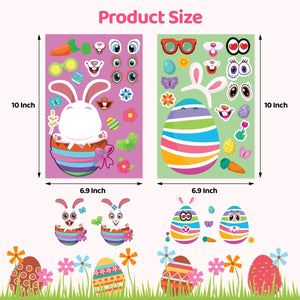 36PCS Easter-Themed Make A Face Stickers - PopFun