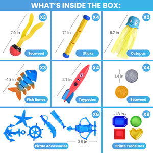 Swimming Diving Pool Set for Kids 34 Pcs