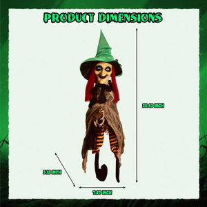 Halloween LED Witch on Broomstick