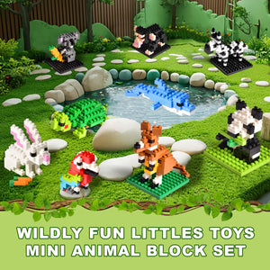 UN LITTLE TOYS Party Favor for Kids, Mini Animals Building Blocks Sets Goodie Bags Stuffers for Kid, Small Toy Prizes, 12Pack Birthday Party Favor Easter Egg Fillers