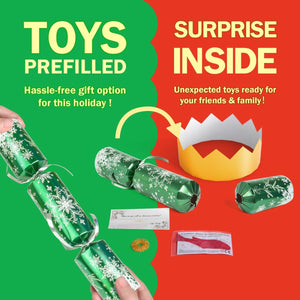 12 Pack Christmas No Snap Party Favors with Party Hat - PopFun