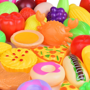 128 Pcs Kids Kitchen Play Food Set - PopFun