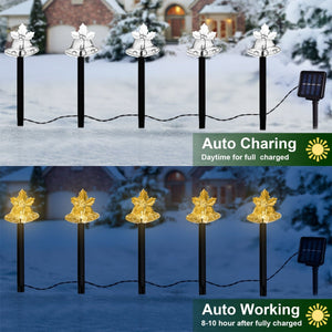 14" Solar Bell Christmas Pathway Lights Outdoor Decorations - PopFun