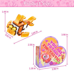 24PCS Valentine's Sea Animal Building Blocks with Heart-Shaped Boxes - PopFun