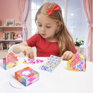 24PCS Valentine's Sea Animal Building Blocks with Heart-Shaped Boxes - PopFun