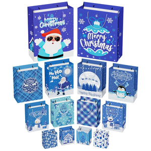 28PCS Christmas Gift Bags Bulk with Handles - PopFun