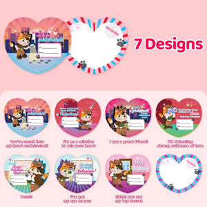 28PCS Invisible Ink Pens & Valentine’s Day Personalized Cards for Kids - PopFun