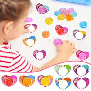 28PCs Valentine’s Slime with Maze Box & Heart-Shaped Cards - PopFun