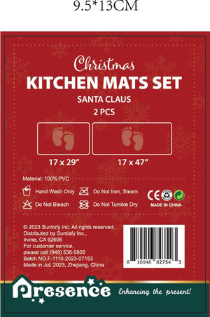 2PCS Santa Claus Christmas KItchen Mat - PopFun