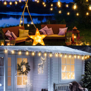 30.75FT Warm White Christmas C9 Pathway Marker String Lights - PopFun