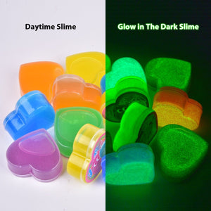 32PCS Valentine Glowing Slimes with Greeting Cards - PopFun