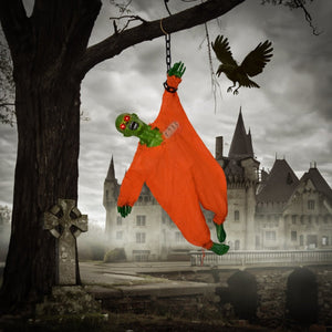 35" Hanging Zombie Prisoner with LED and Sound Effects - PopFun