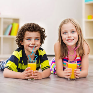 36PCS Kids' Valentine Cards with Crazy Loop Straws Set - PopFun