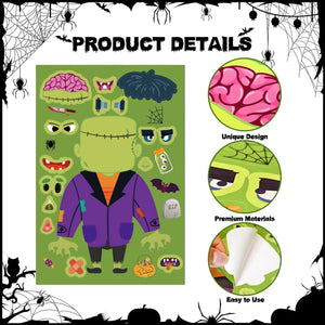 40 PCS Halloween Make a Face Stickers - PopFun