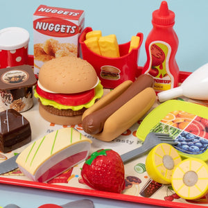 40 Pcs Pretend Play Fast Food Meal Set - PopFun