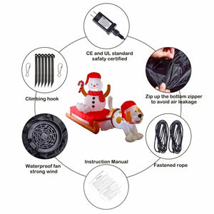 4.8' Ft Season's Sled Holiday Inflatable | PopFun