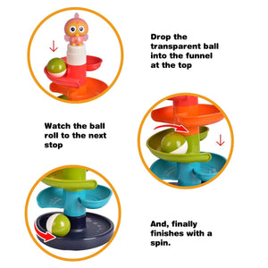 5-Tier Ball Drop Tower for Toddlers - PopFun