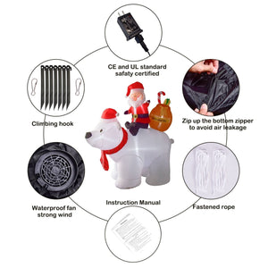 6' Ft Bearing Gifts Holiday Inflatable | PopFun
