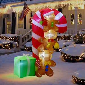6' Ft Gingerbread Stack Holiday Inflatable | PopFun