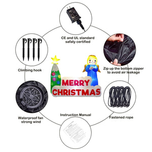 6' Ft Long Good Tidings Holiday Inflatable | PopFun