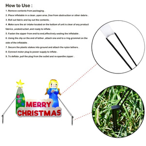 6' Ft Long Good Tidings Holiday Inflatable | PopFun