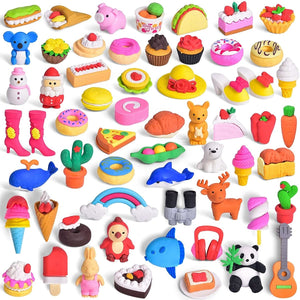 Cute 3D Puzzle Erasers for Kids 60pcs