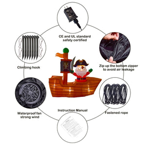 6'Ft Sea Santa Holiday Inflatable | PopFun