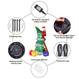 7' Ft Lil' St. Nick Holiday Inflatable | PopFun