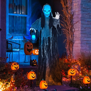 72" Hanging Interactive Reaper with LED and Sound Effects - PopFun