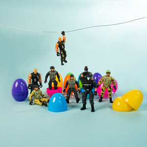 Easter Eggs Prefilled with Army Toys 12pcs