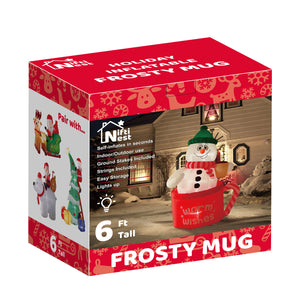 Frosty Mug Holiday Inflatable 6ft