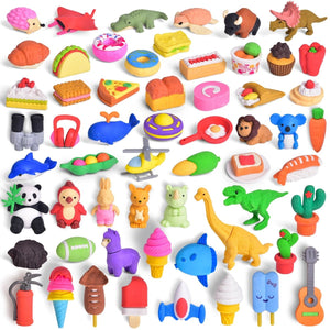 Animal & Food Erasers Gifts for Kids 58pcs - PopFun