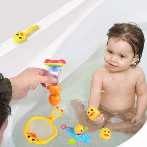Baby Duck Bath Toys 8 Pcs - PopFun