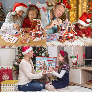 Christmas Gingerbread House Building Blocks - PopFun