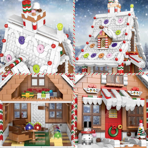 Christmas Gingerbread House Building Blocks - PopFun