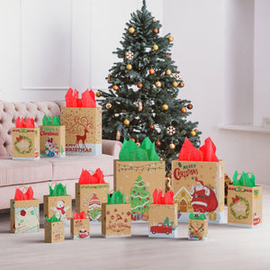 Christmas Kraft Paper Bags - PopFun