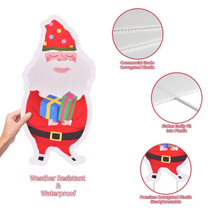 Christmas Santa & Snowman Yard Signs - PopFun