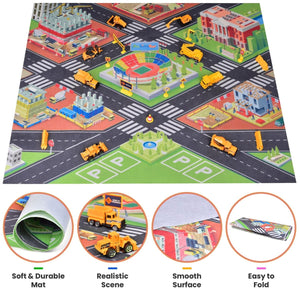 Construction Vehicles Playmat Set - PopFun