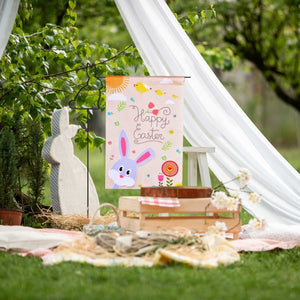 Cute Bunny Easter Garden Flag | PopFun