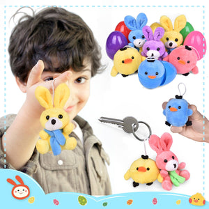 Easter Egg Prefilled With Bunny and Chicken Plush 12 Pcs - PopFun