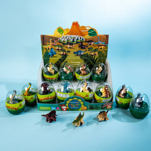 Easter Egg Prefilled with Dinosaur Pull-Back Cars, 12 pcs - PopFun