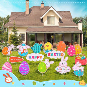 Easter Egg Yard Signs 15 Pcs - PopFun