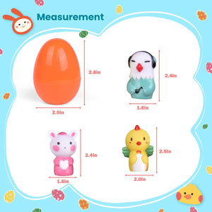 Easter Eggs Prefilled with Finger Puppet Toys 12 Pcs - PopFun