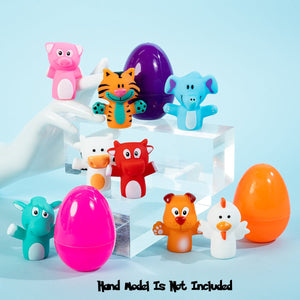 Easter Eggs with Animal Finger Puppets - PopFun