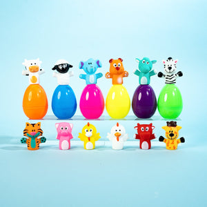 Easter Eggs with Animal Finger Puppets - PopFun