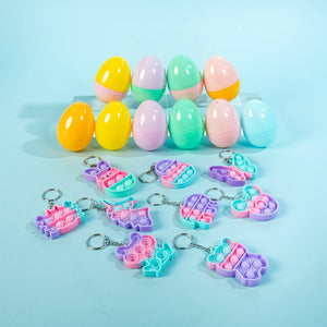 Easter Eggs with Fidget Pop Keychain 18 Pcs - PopFun