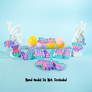 Easter Eggs with Fidget Pop Keychain 18 Pcs - PopFun